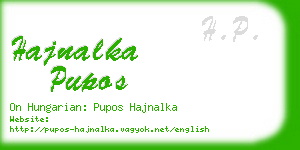hajnalka pupos business card